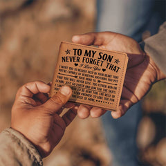 To My Son Skies (Brown) – Leather Wallet