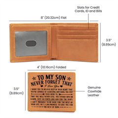 To My Son Skies (Brown) – Leather Wallet