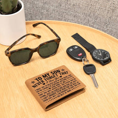 To My Son Skies (Brown) – Leather Wallet