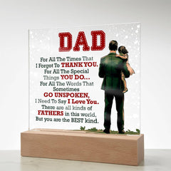 Thank You Dad Gift – Sentimental Acrylic Plaque Keepsake