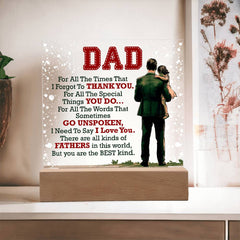 Thank You Dad Gift – Sentimental Acrylic Plaque Keepsake