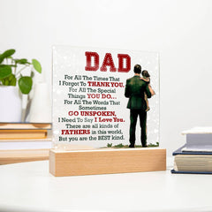 Thank You Dad Gift – Sentimental Acrylic Plaque Keepsake