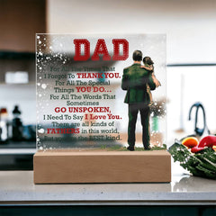 Thank You Dad Gift – Sentimental Acrylic Plaque Keepsake