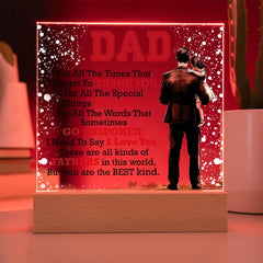 Meaningful Dad Present Sentimental Acrylic Plaque Gift Thank You Father Keepsake Premium Handcrafted Quality Design Beautiful Appreciation Gift Dad Birthday Present Father Vibrantly Printed Display Home Office Keepsake Special Occasion Gift