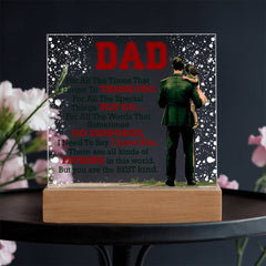 Premium Quality Dad Gift Handcrafted Acrylic Plaque Keepsake Thank You Father Present Sentimental Appreciation Gift Dad Beautiful Printed Design Meaningful Birthday Gift Father Perfect Display Piece Home Office Keepsake Vibrantly Printed